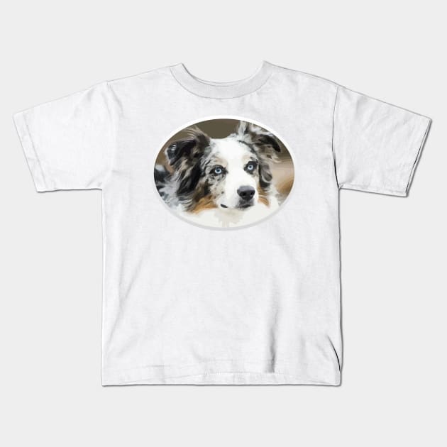 Beautiful Australian Shepherd! Especially for Aussie Lovers! Kids T-Shirt by rs-designs